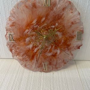 Resin clock, color, see pictures, handmade